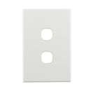 Basix S Series Grid Plate 2 Gang - White
