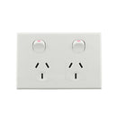 Basix S Series Double Power Point - White